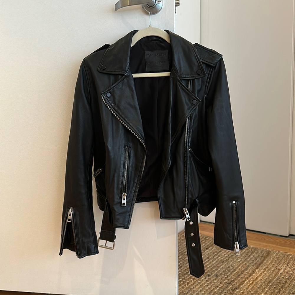 All Saints Black Leather Jacket